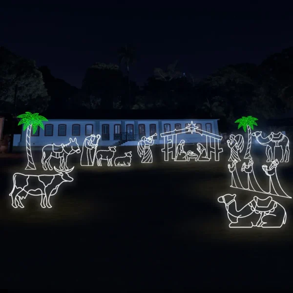 Presépio Jerusalém Completo Iluminado (18 Peças)