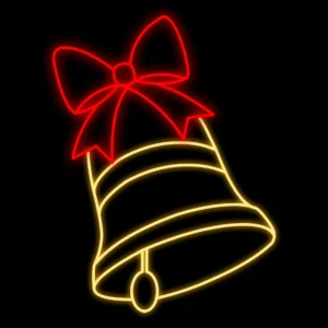 Figura de Natal Luminosa para Poste - Sino de Natal