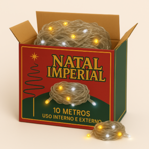 Pisca de Natal Strobinho 100 Led Fixo Fio Ø1,8 mm IP44 Uso Externo 10 Metros