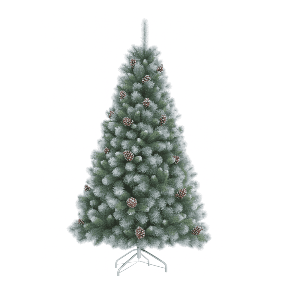 Árvore de Natal - Pinheiro Nevado com Pinhas