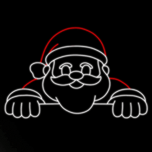 Figura de Natal Iluminada para Jardins - Papai Noel Fachada
