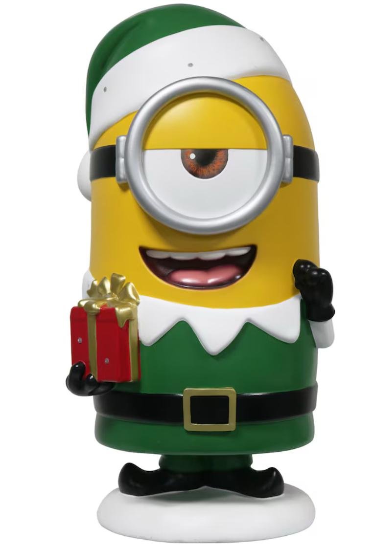 Figura Decorativa Minion Elfo com Presente