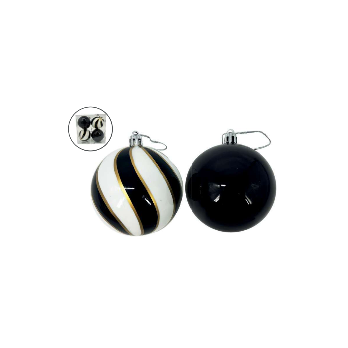 Bolas Preto & Branco com Dourado – Luxo Moderno