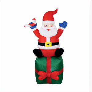 Enfeite Papai Noel Caixa de Presente Inflável