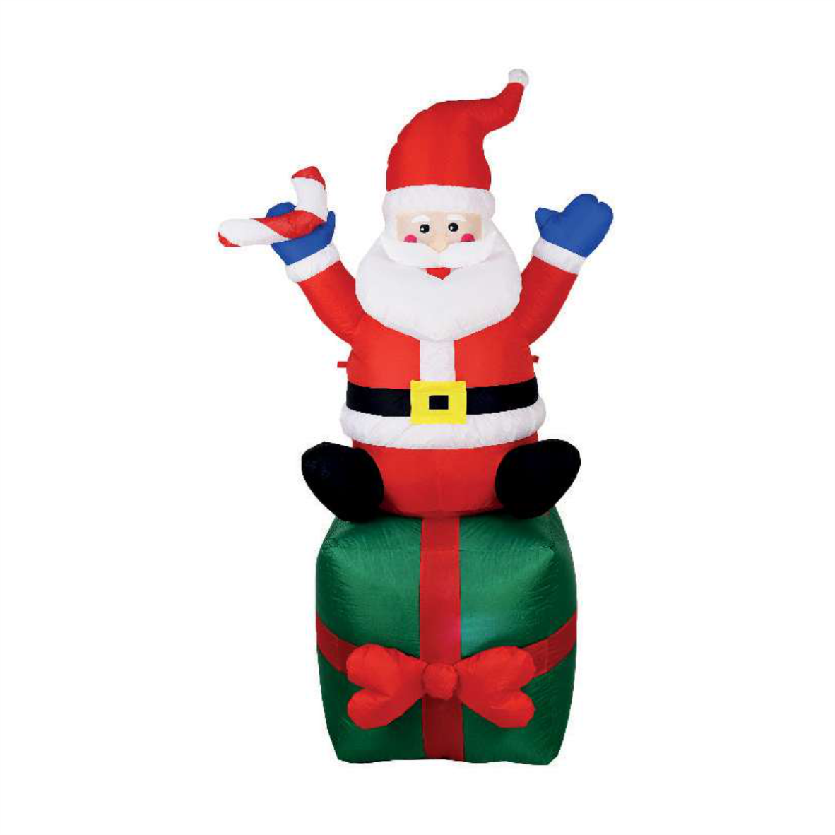 Enfeite Papai Noel Caixa de Presente Inflável