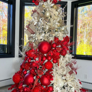 Árvore de Natal Decorada Rouge Majesté