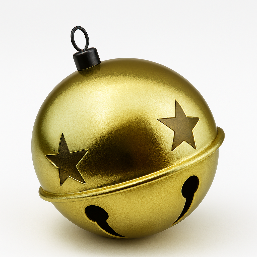 Conjunto Golden Bell – 6 Bolas Decorativas 8cm