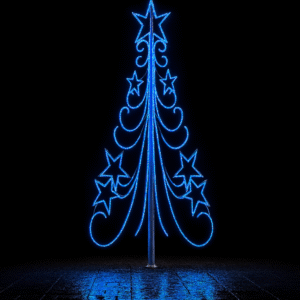 Figura Iluminada para Postes - Árvore de Natal Stellar Lux
