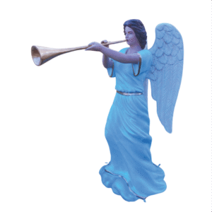 Anjo com Trombeta em Fibra de Vidro