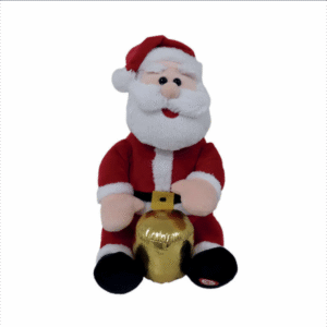 Enfeite Mecanizado Musical/ Movimento Papai Noel Tambor 28cm