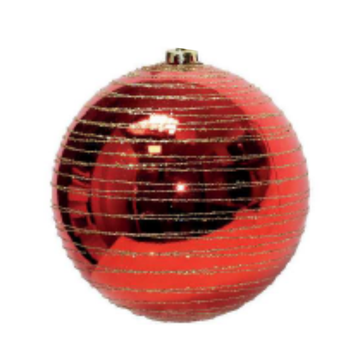 Bola Imperial Rubi com Listras Douradas