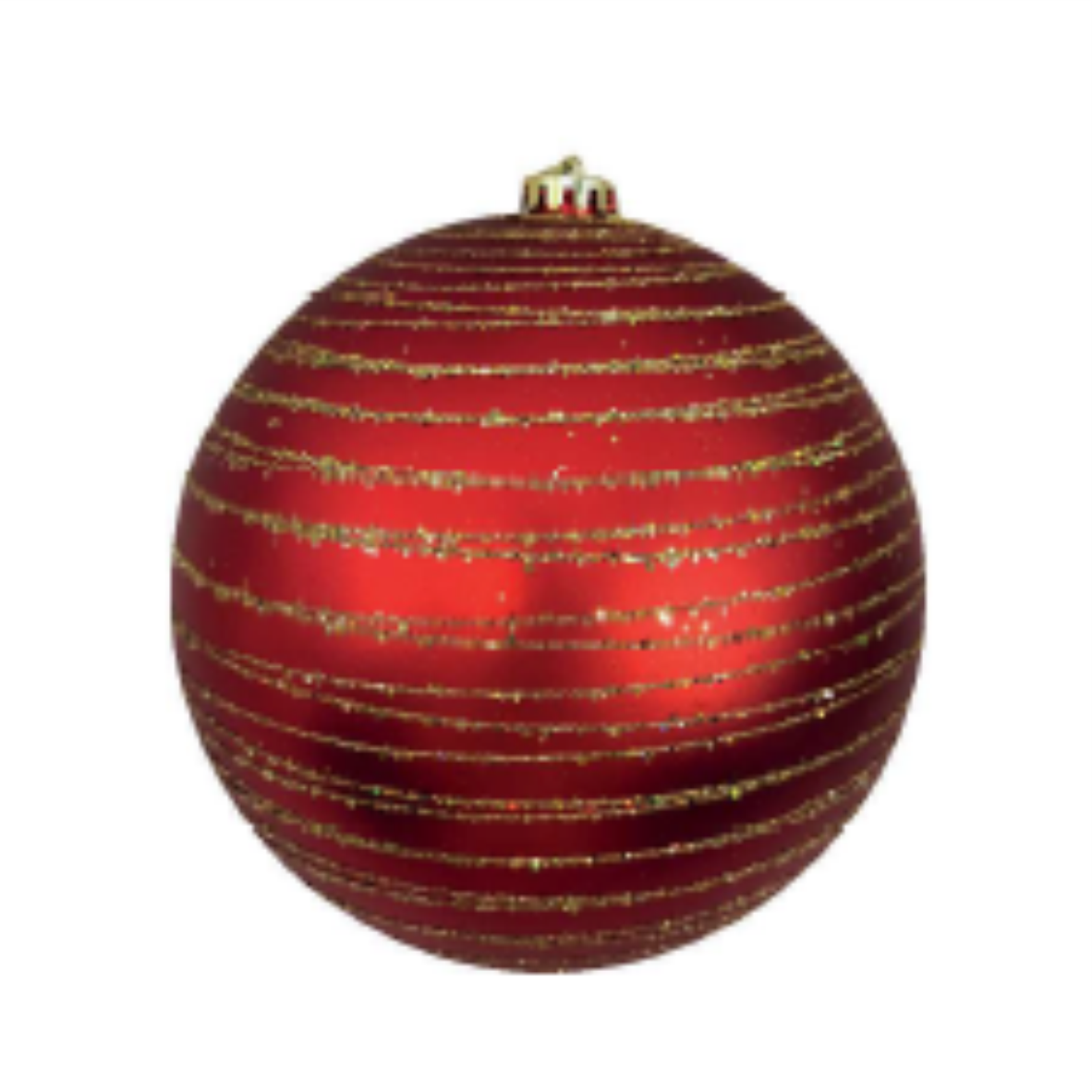 Bola Dourada Rubi Fosca com Listras Brilhantes