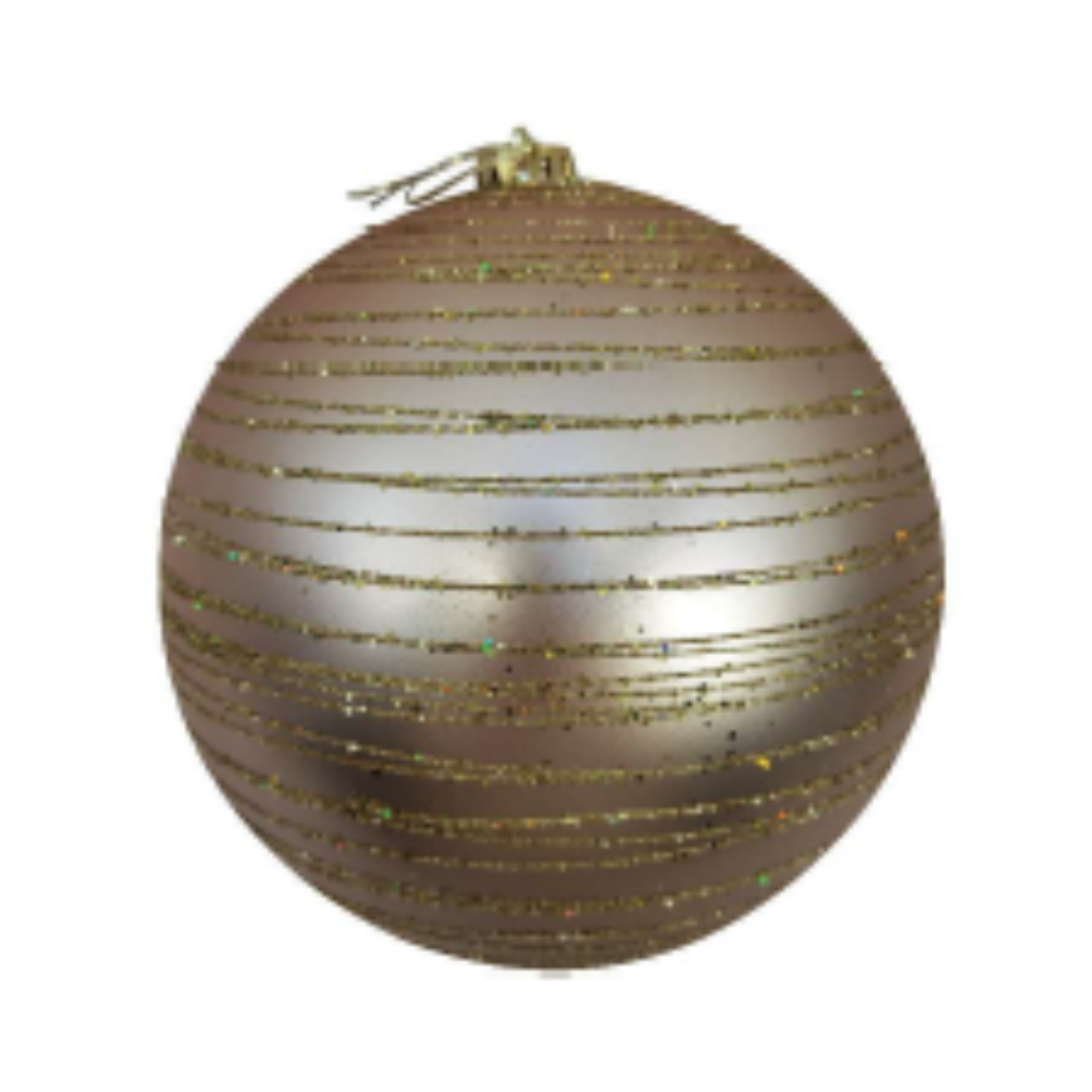 Bola Champagne Fosca com Listras Douradas Sublime