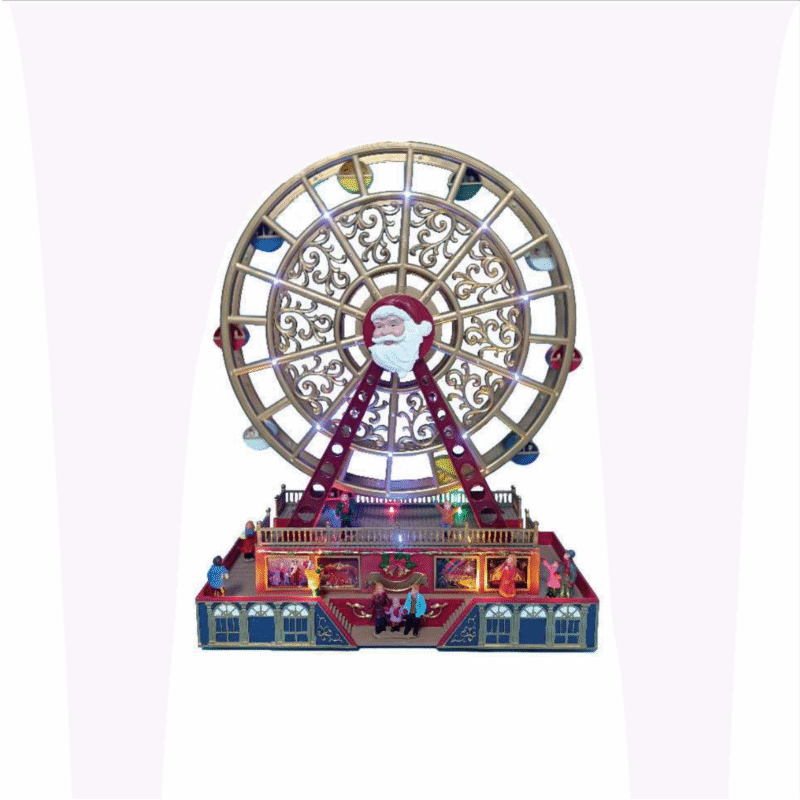 Enfeite Natalino Roda Gigante com Movimento LED