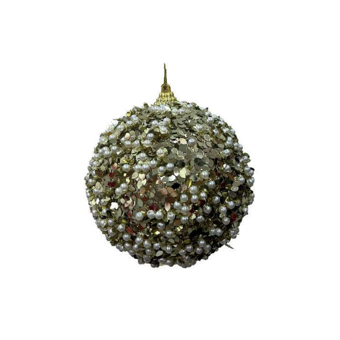 Bola Luxo Dourada com Pérolas – Noite Real