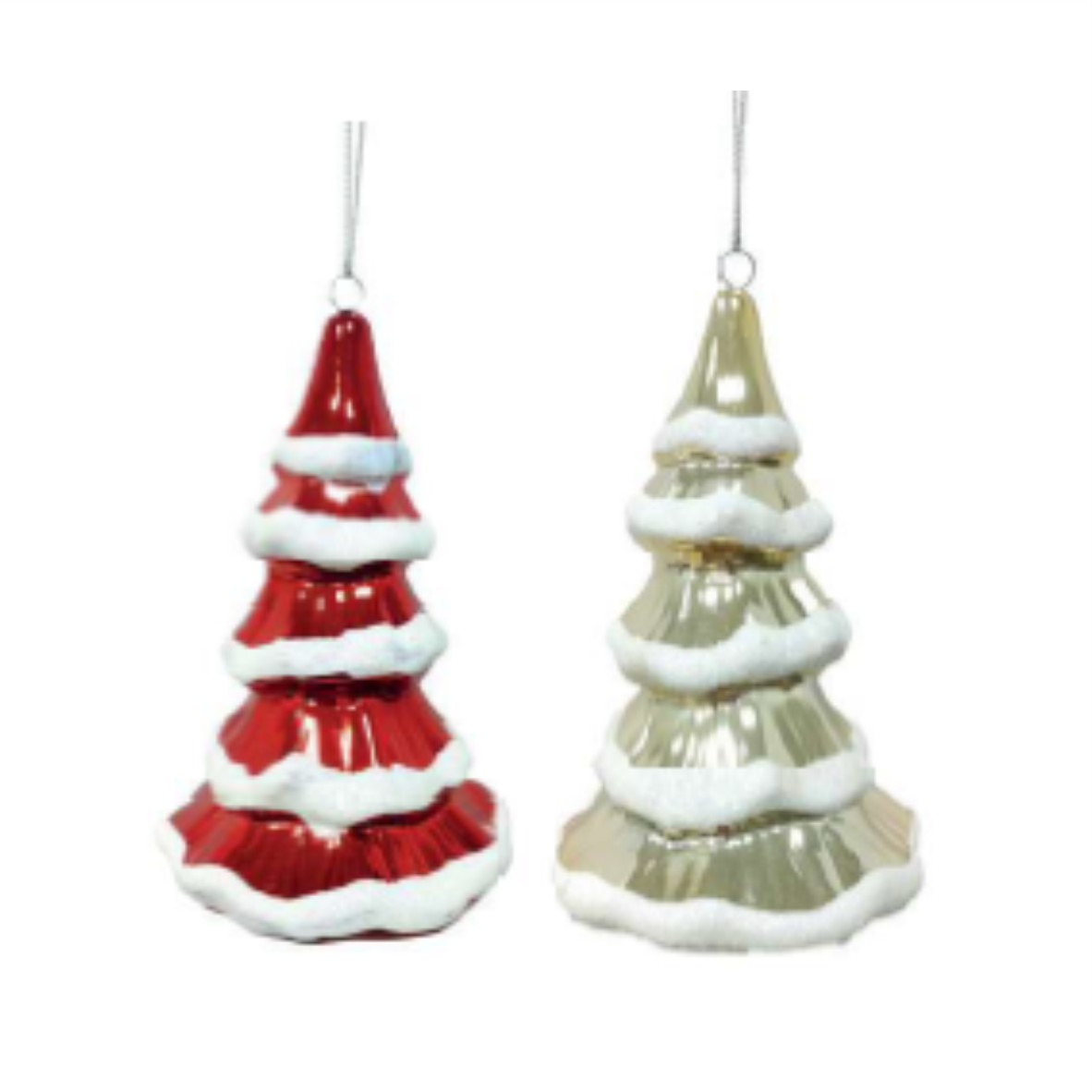 Pendente Mini Árvore Natalina com Neve