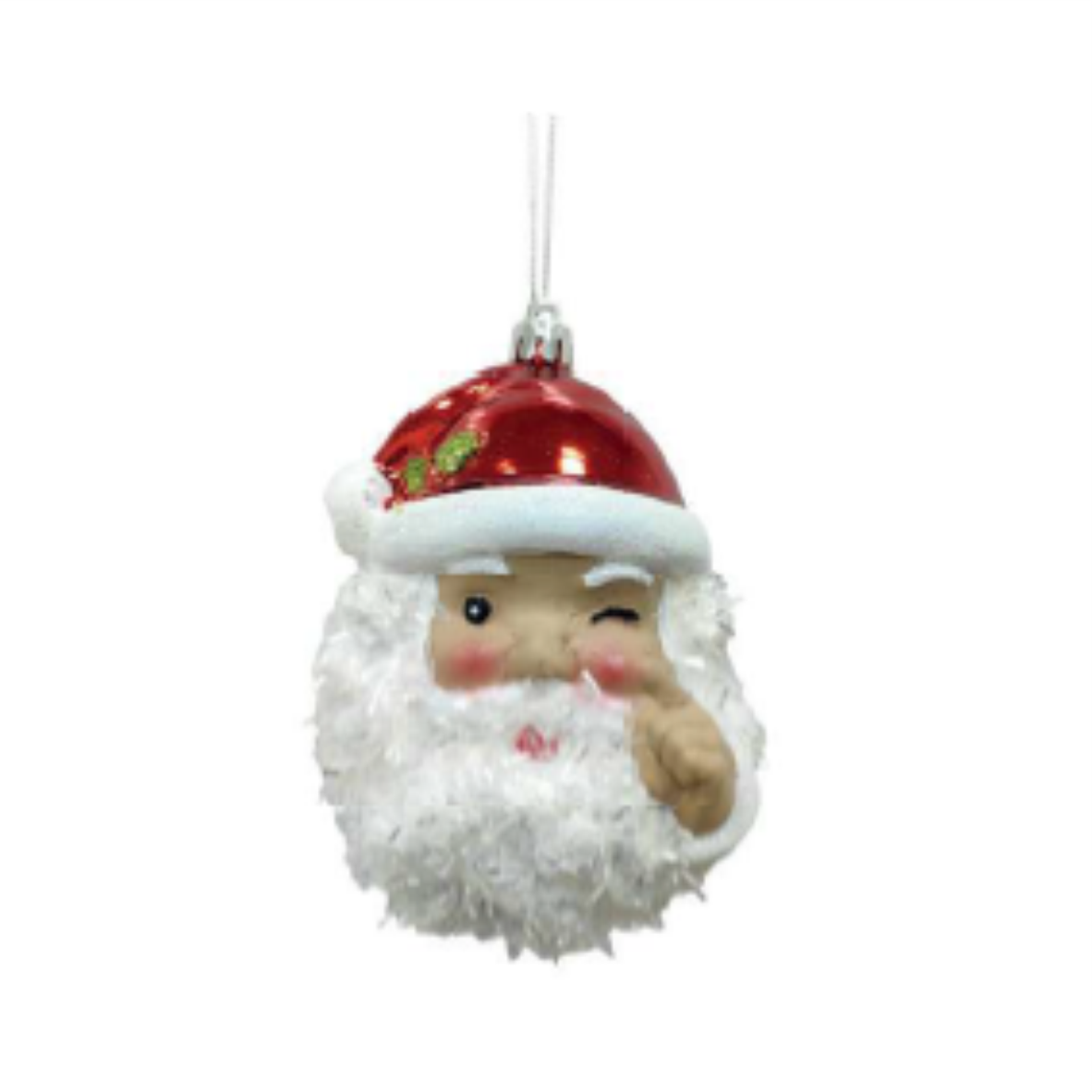 Pendente Papai Noel Piscando com Dedo Indicativo