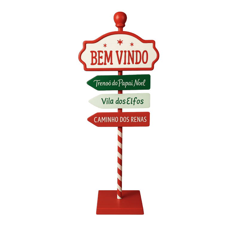 Placa Bem-Vindo Iluminada com LEDs