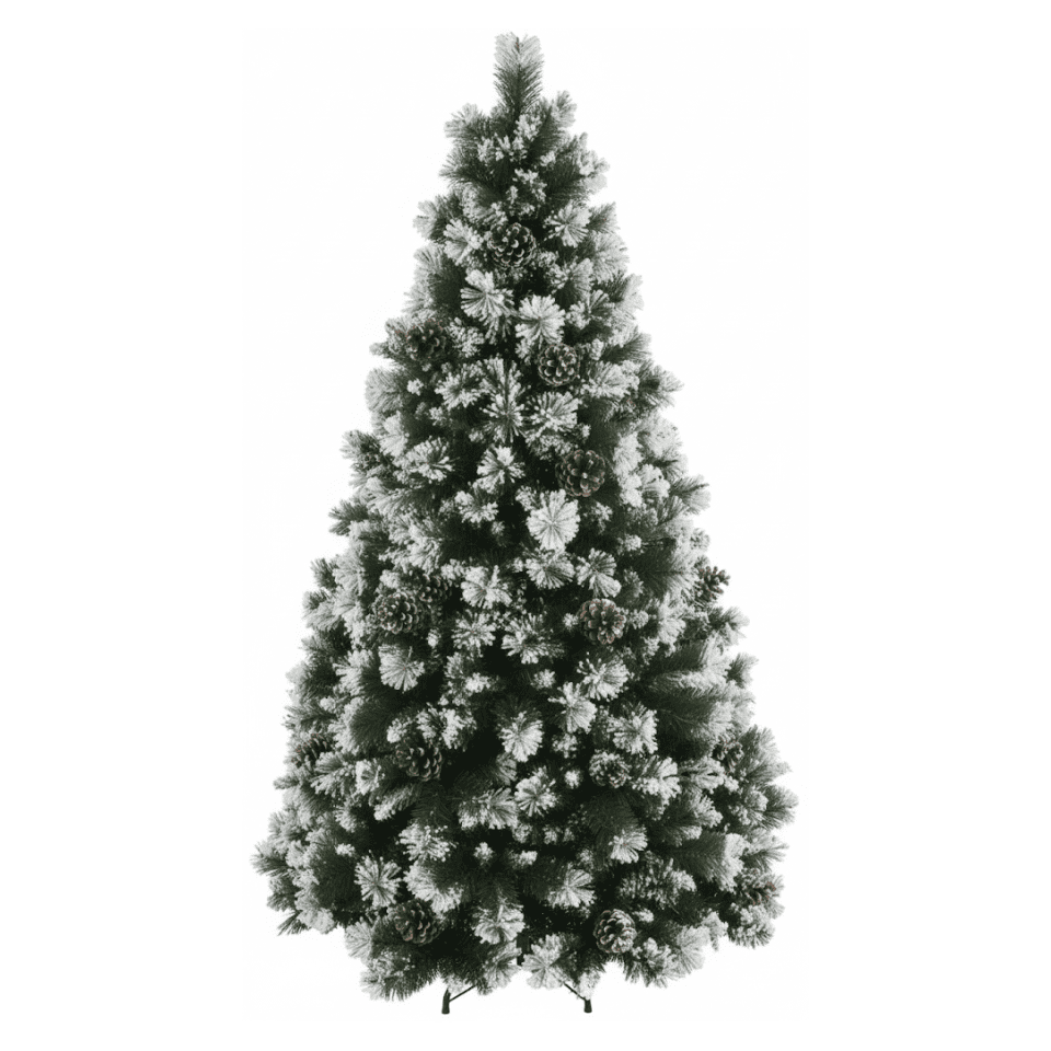 Árvore de Natal - Pinheiro Flocado com Pinhas