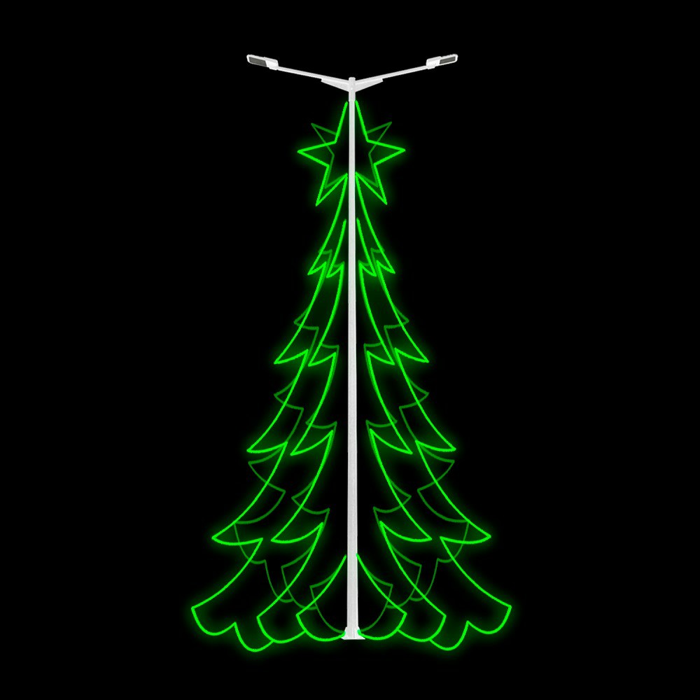 Árvore de Natal para Poste Pinheiro
