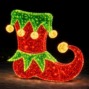 Figura de Natal Luminosa - Bota do Duende Gigante