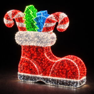 Figura de Natal Luminosa - Bota Do Noel Gigante