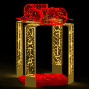 Figura de Natal Luminosa - Caixa Mágica de Natal