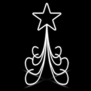 Figura de Natal Luminosa - 1 Estrela 3D