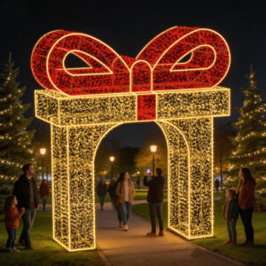 Figura de Natal Luminosa - Portal Presente Encantado