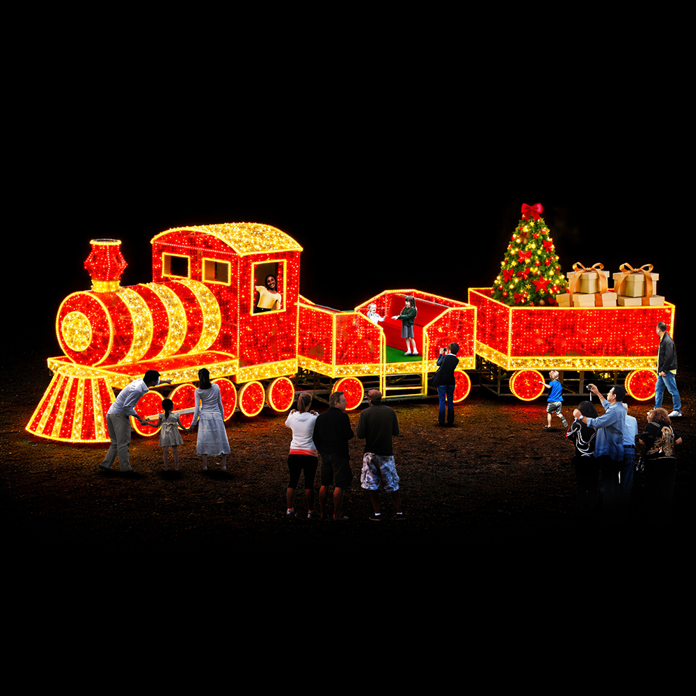 Figura de Natal Luminosa - Trem Expresso Encanto de Natal